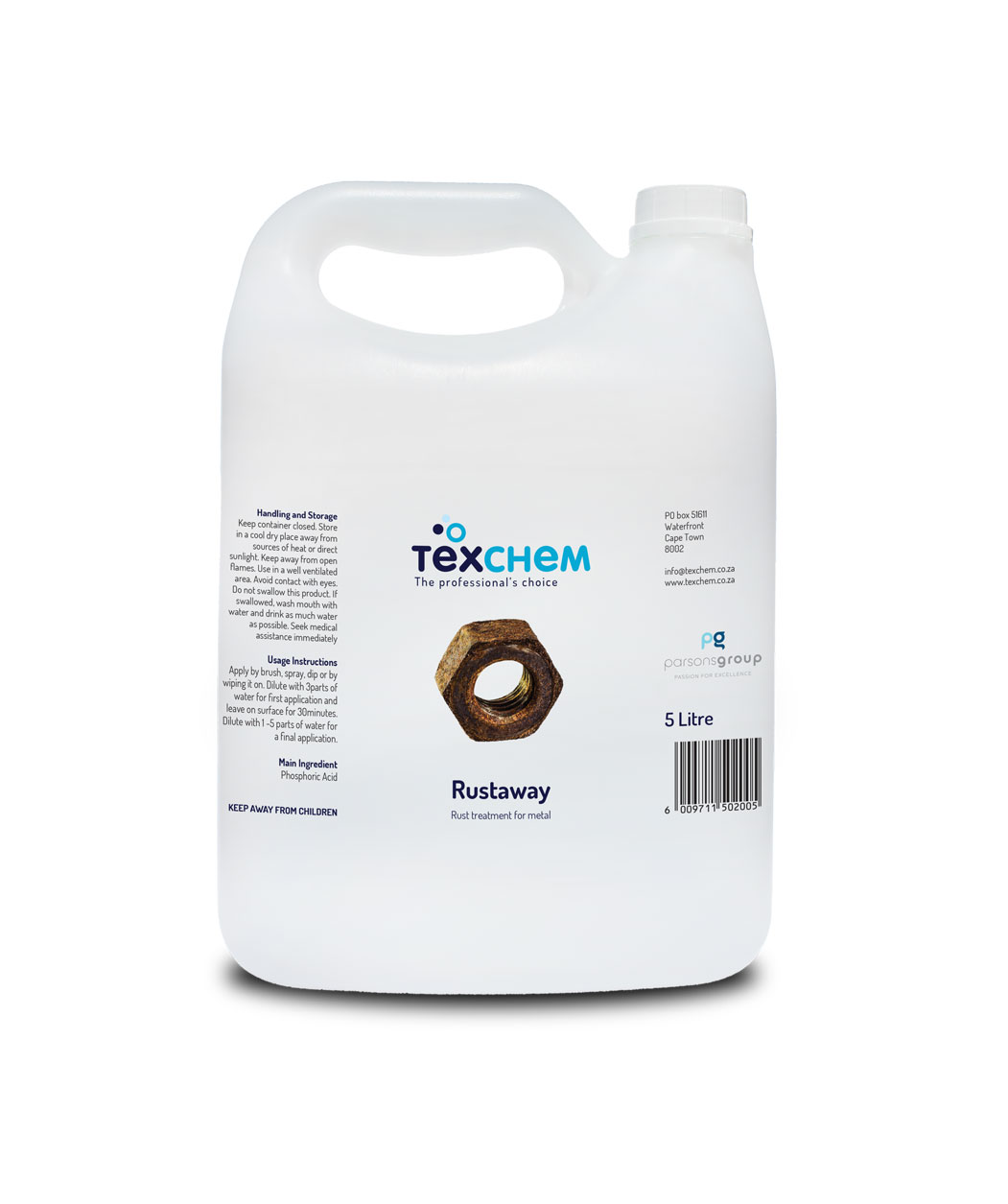 Texchem ™ - Ind - Rustaway-500 - Liquid - 5ltr Can