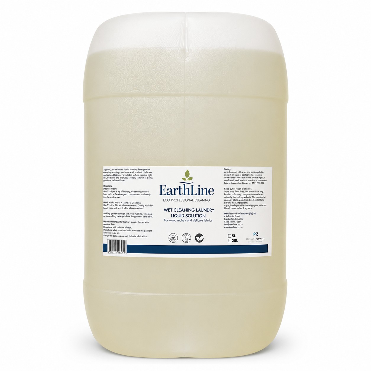 EarthLine ™ - WC - EarthLine Wet-clean - Liquid - 25ltr Can