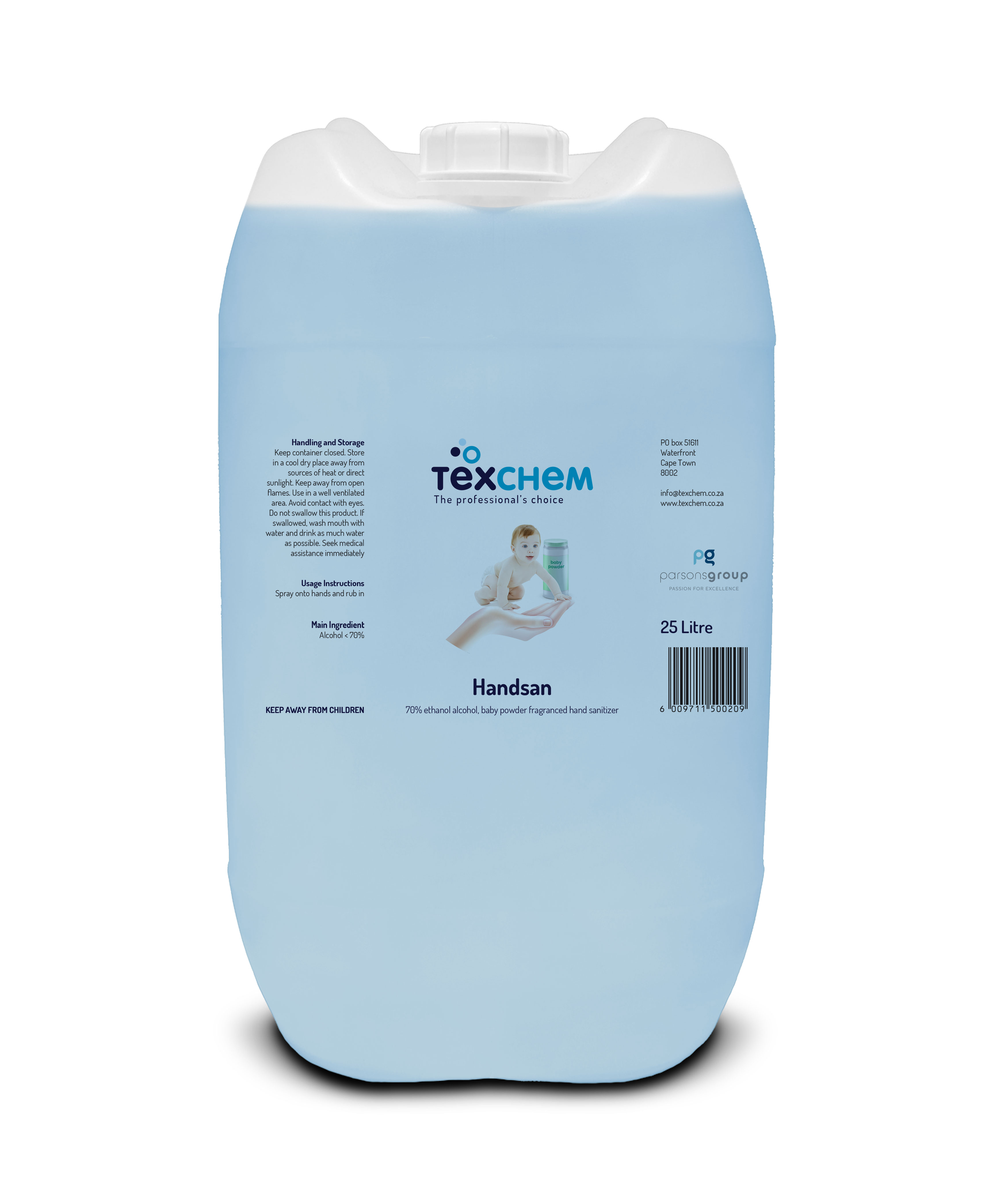 Texchem ™ - Jnt - Handsan Liquid (Baby Powder) - Liquid - 25ltr Can