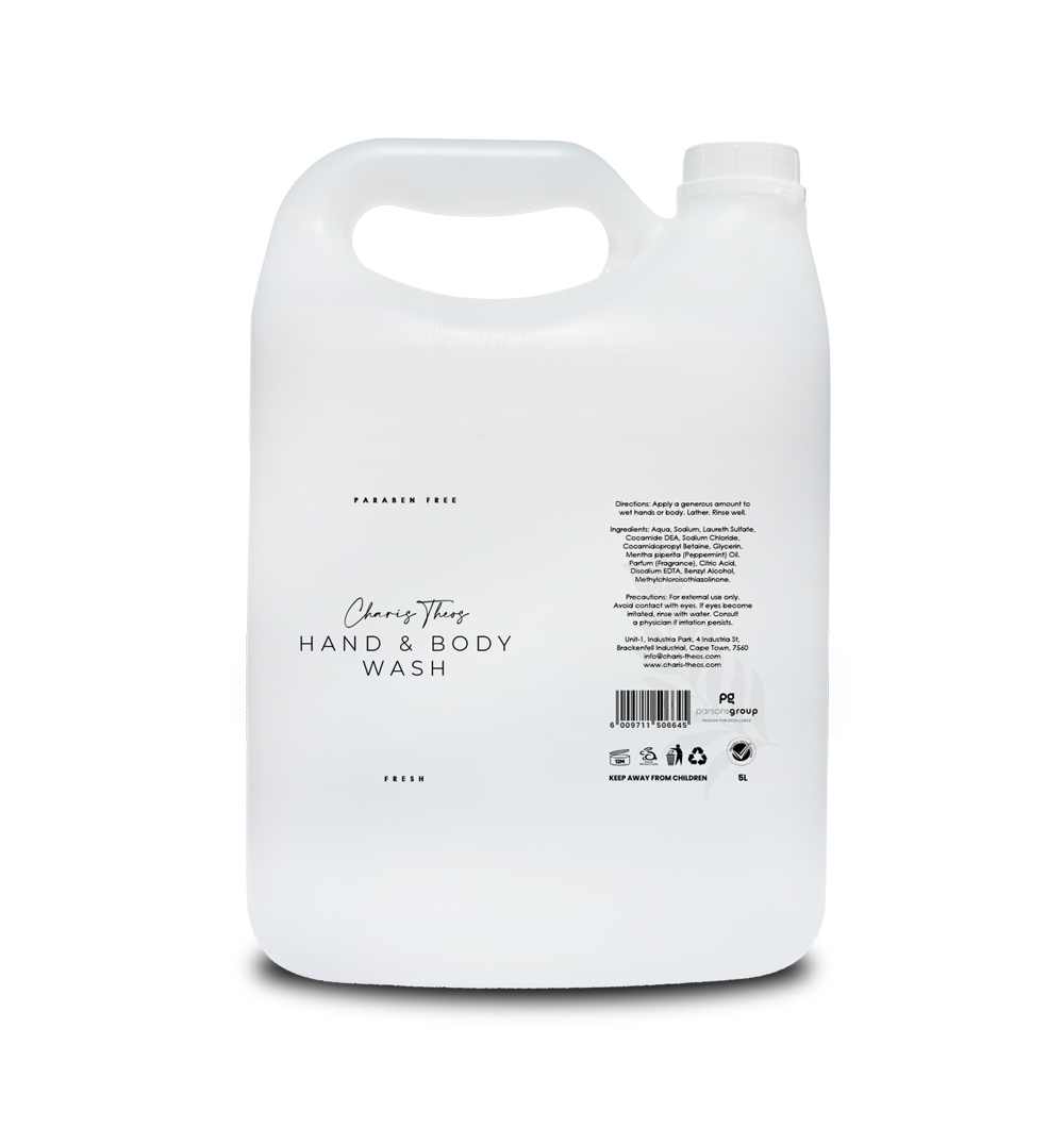 Charis Theos ™ - Amn - Body Wash "Fresh" - Liquid - 5ltr Can