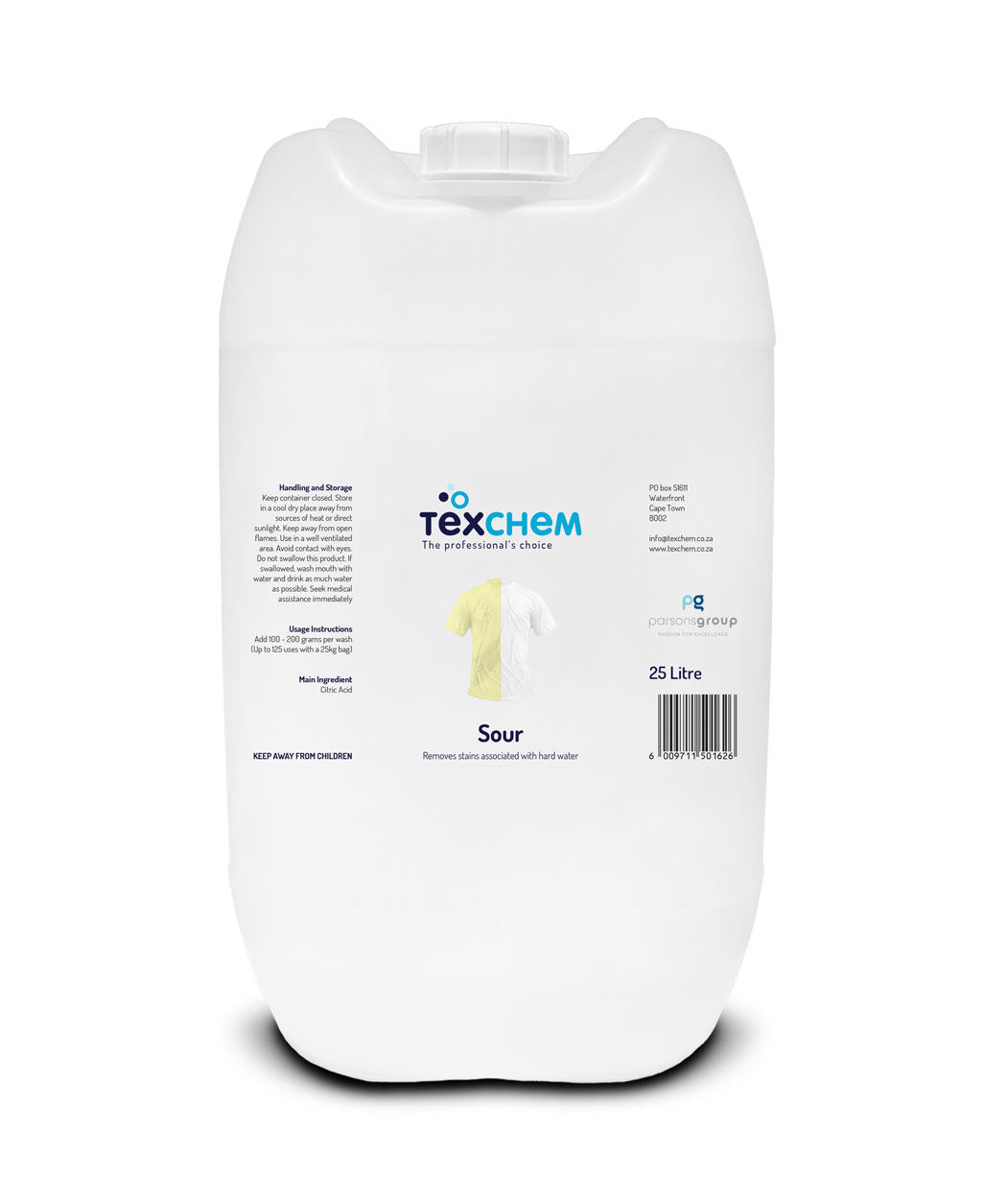Texchem ™ - Lnd - Laundry Additive - Sour - Liquid - 25ltr Can