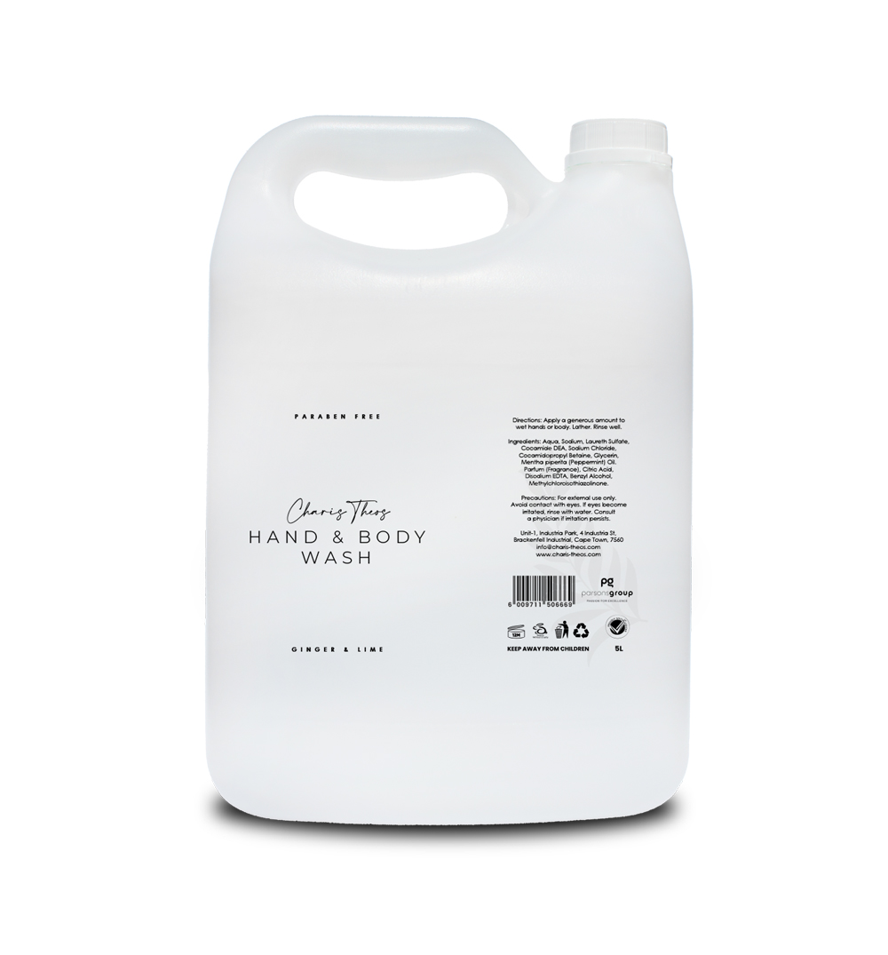 Charis Theos ™ - Amn - Body Wash "Ginger&Lime" - Liquid - 5ltr Can